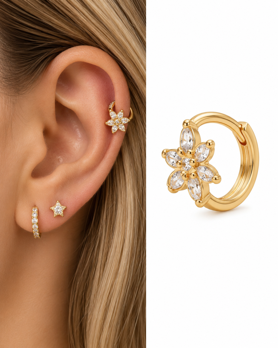 piercing Conch lumiere