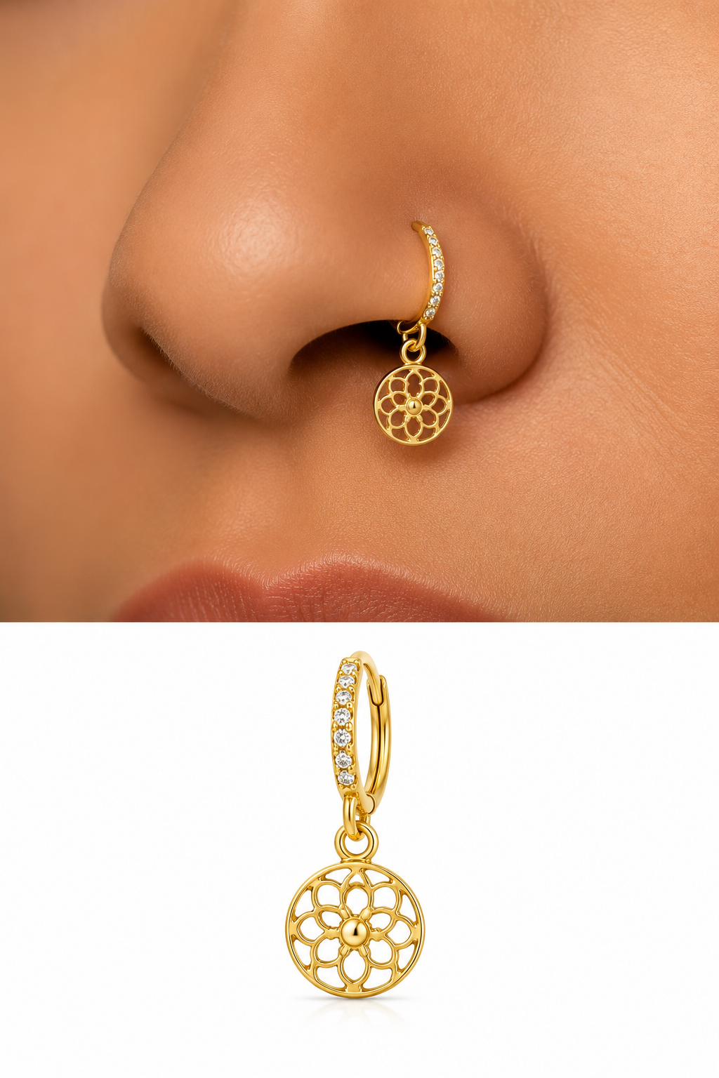 piercing Nez golden wave
